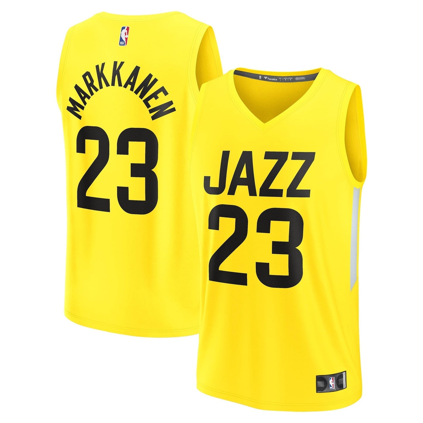 Men's Fanatics Branded Lauri Markkanen Yellow Utah Jazz 2022/23 Fast Break Replica Player Jersey - Icon Edition
