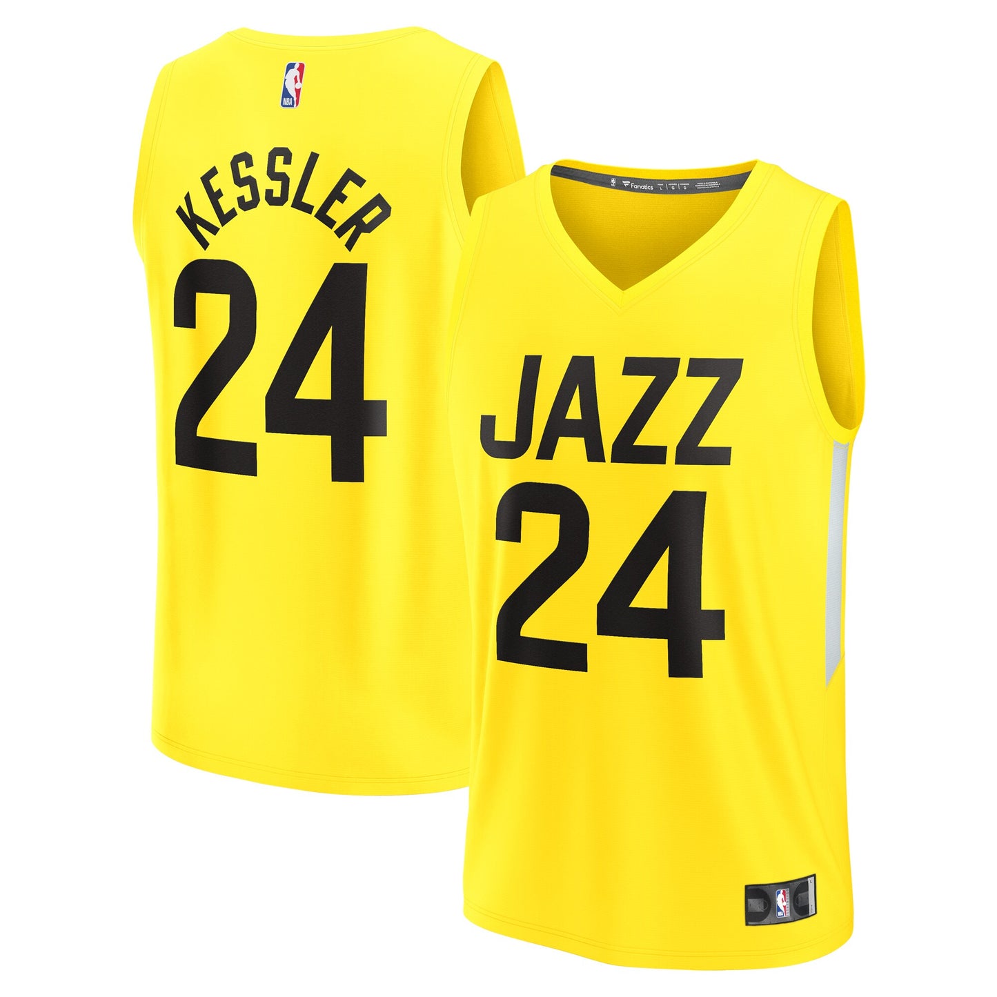 Walker Kessler Utah Jazz Fanatics Branded Youth Fast Break Player Jersey - Icon Edition - Yellow