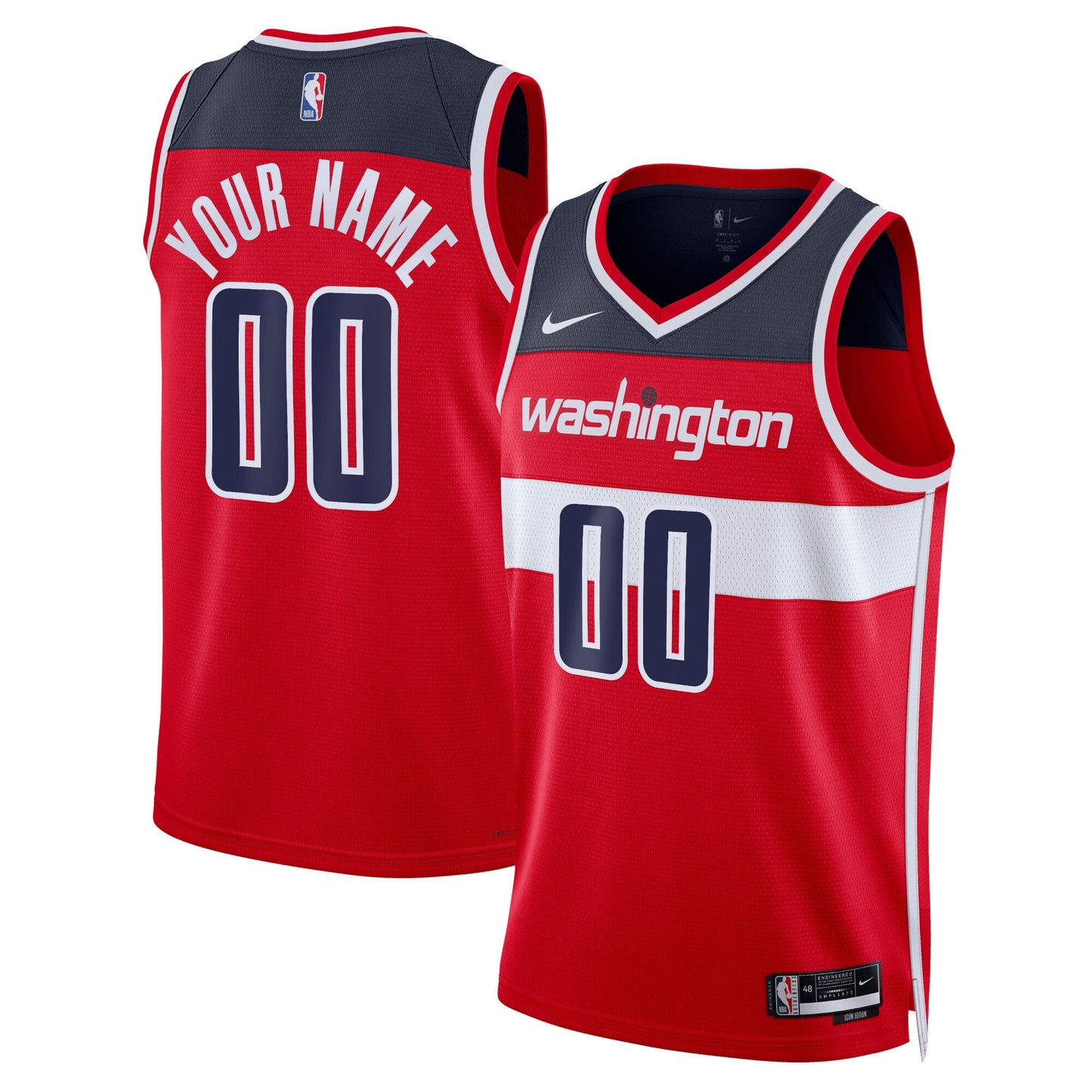 Washington Wizards Nike Unisex Swingman Custom Jersey Red - Icon Edition