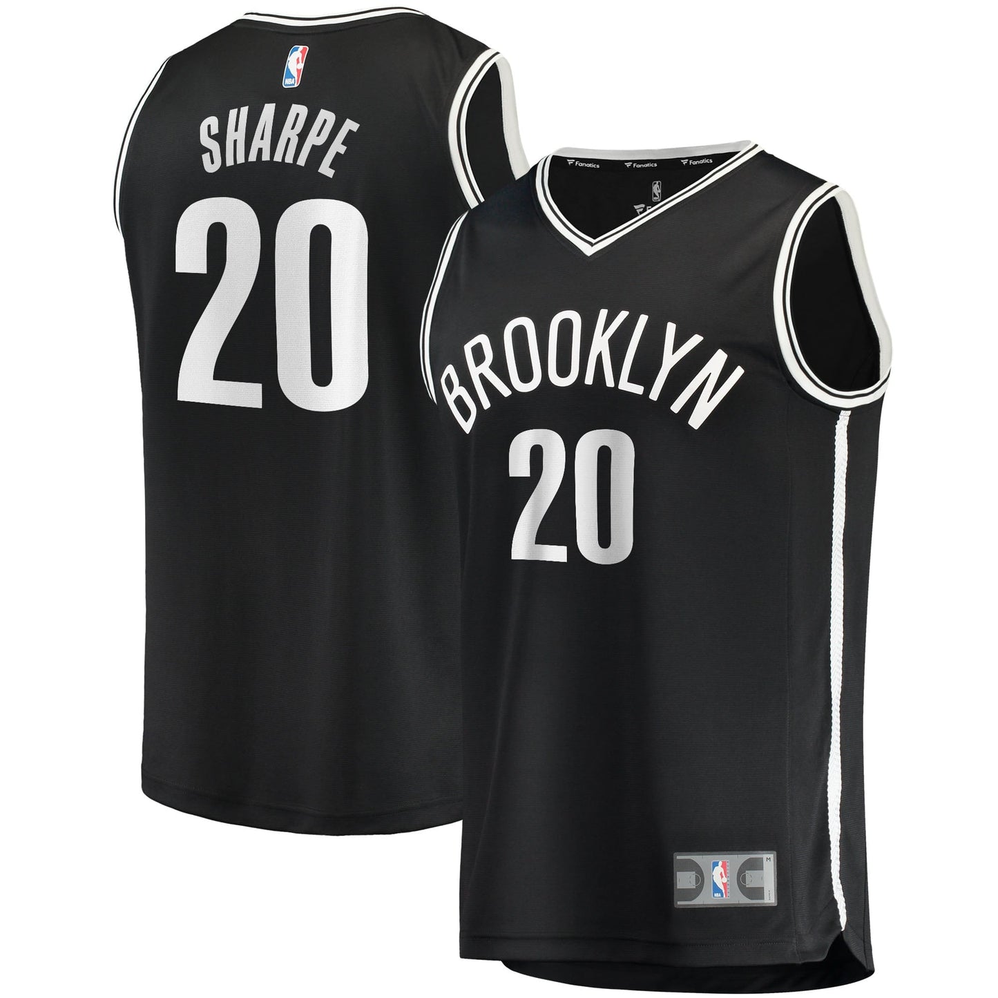 Men's Fanatics Branded Day'Ron Sharpe Black Brooklyn Nets 2021/22 Fast Break Replica Jersey - Icon Edition