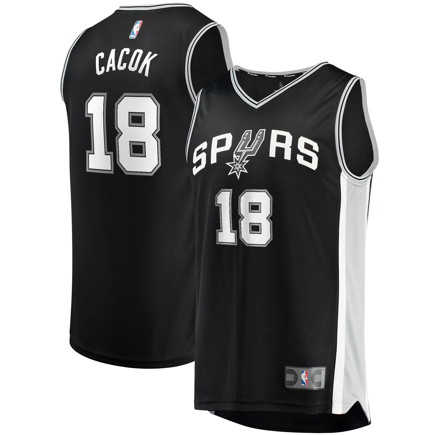 Devontae Cacok San Antonio Spurs Fanatics Branded 2021/22 Fast Break Replica Jersey - Icon Edition - Black