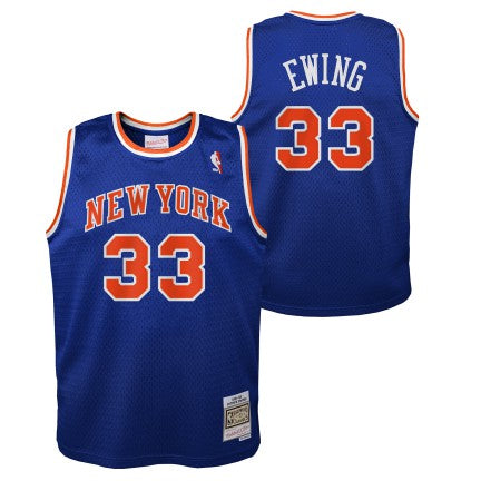 Youth New York Knicks Patrick Ewing Mitchell & Ness Blue 1991-92 Hardwood Classics Swingman Jersey