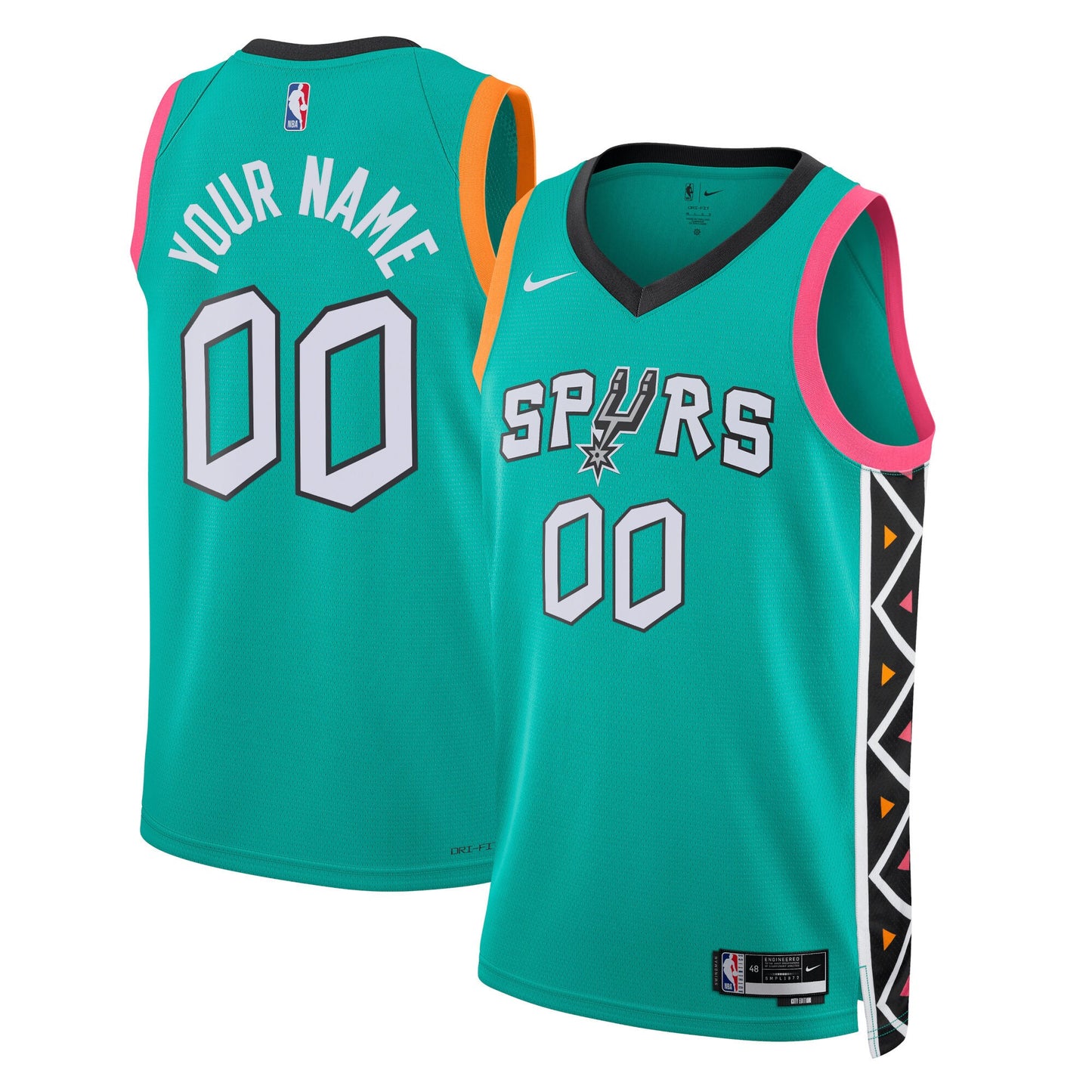 San Antonio Spurs Nike Unisex 2022/23 2022/23 Swingman Custom Jersey - City Edition - Turquoise