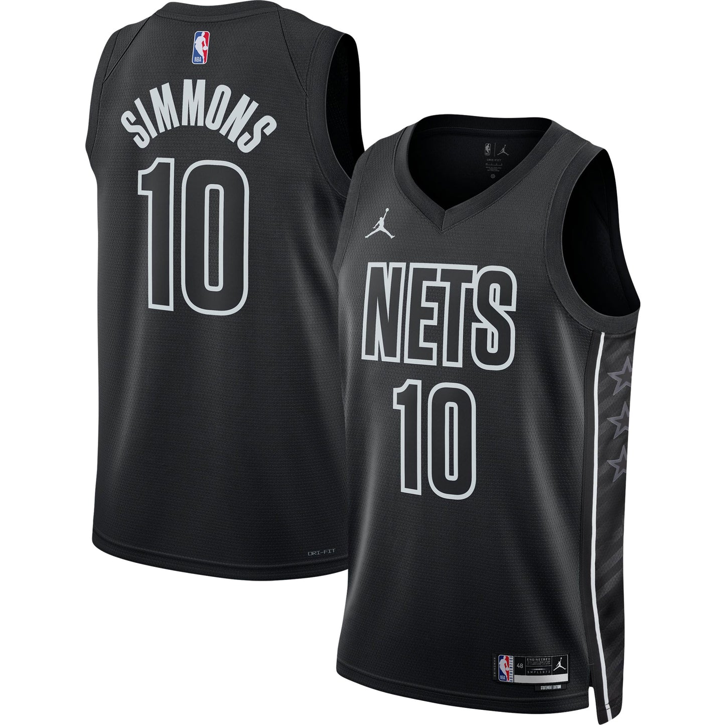 Ben Simmons Brooklyn Nets Jordans Brand Unisex Swingman Jersey - Statement Edition - Black