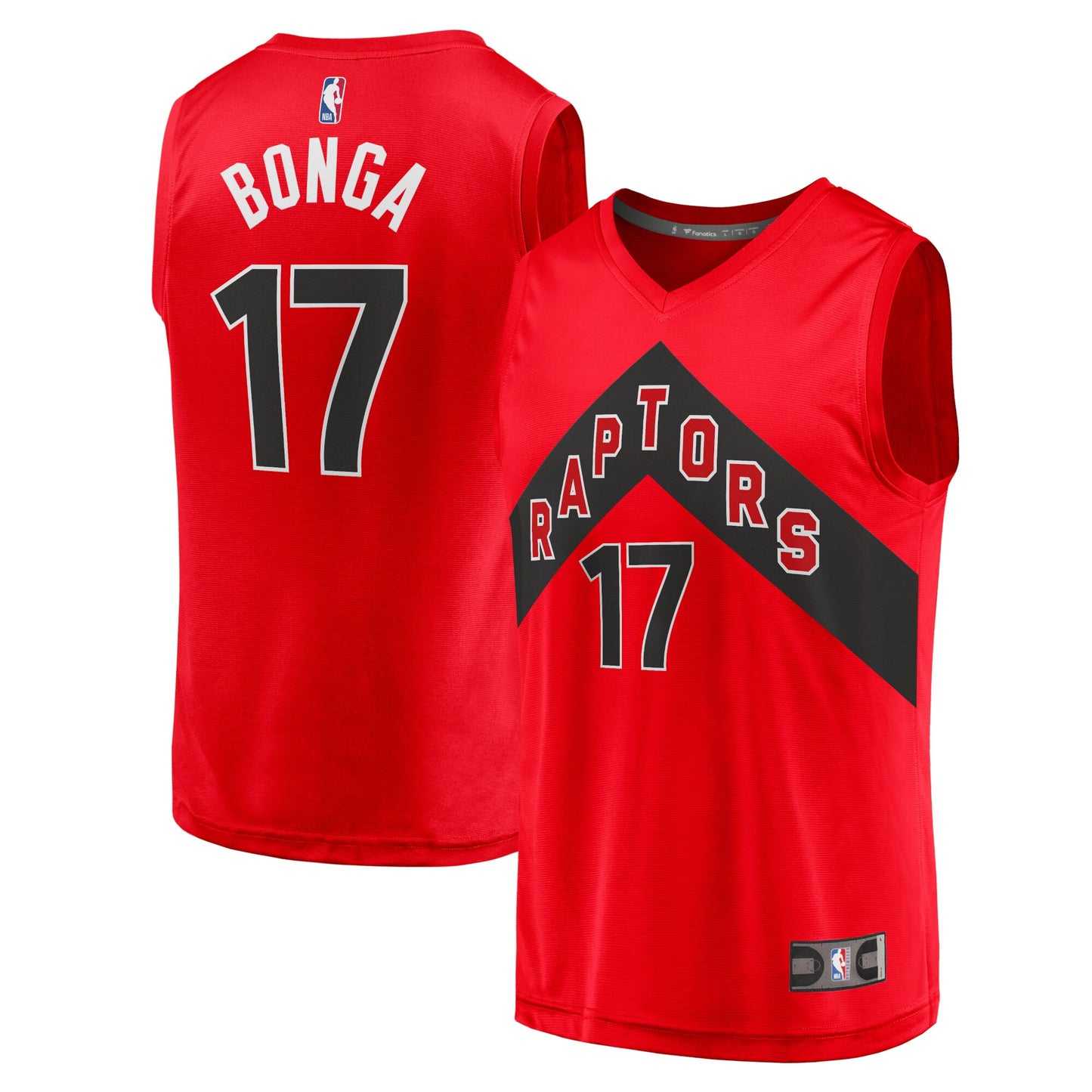 Isaac Bonga Toronto Raptors Fanatics Branded Youth 2021/22 Fast Break Replica Jersey - Icon Edition - Red