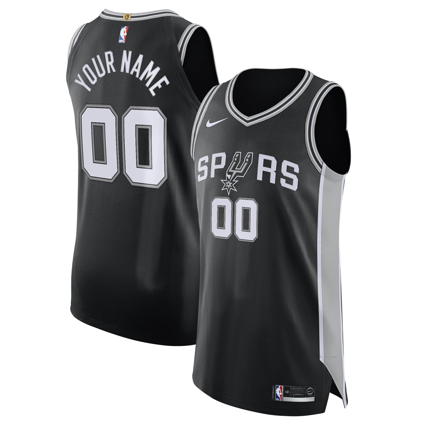 San Antonio Spurs Nike Authentic Custom Jersey Black - Icon Edition