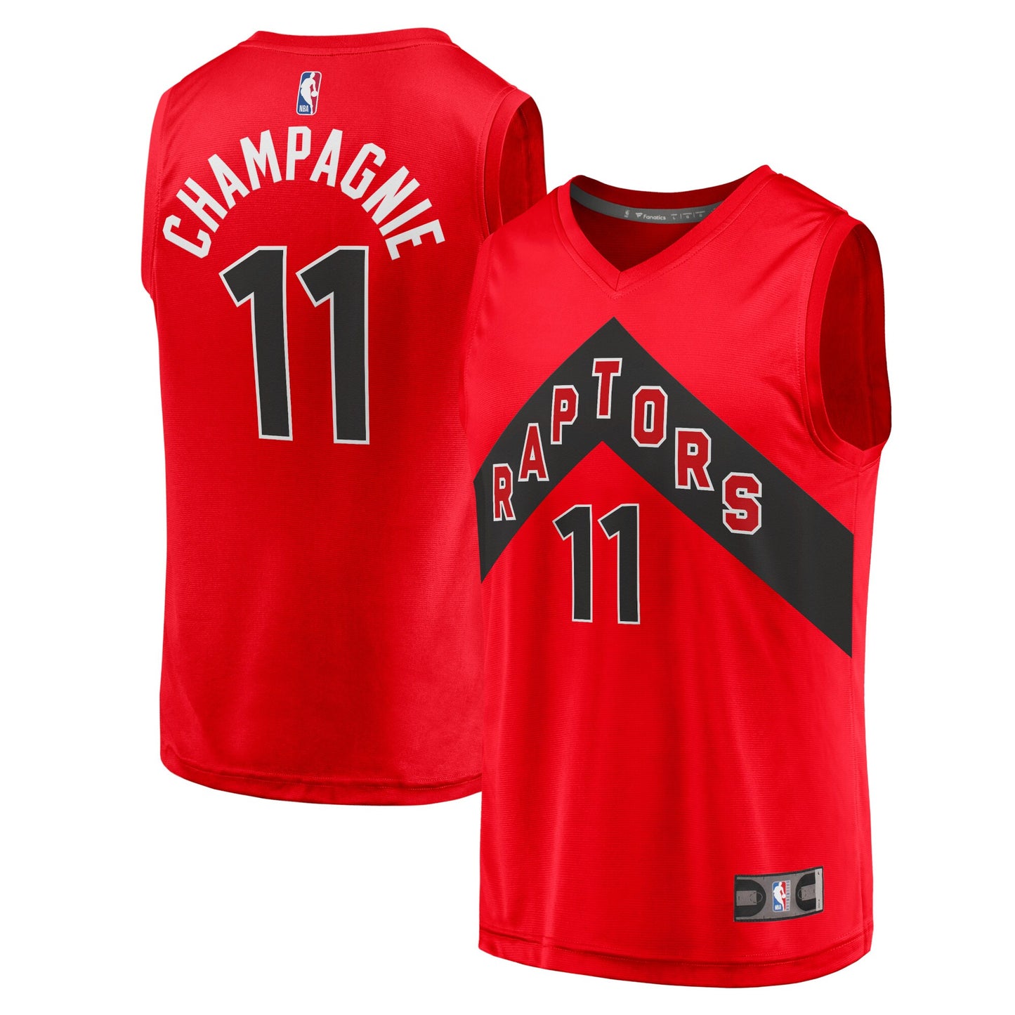 Justin Champagnie Toronto Raptors Fanatics Branded Youth 2021/22 Fast Break Replica Jersey - Icon Edition - Red