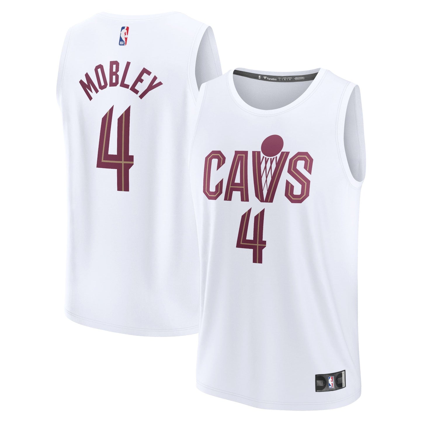 Men's Fanatics Branded Evan Mobley White Cleveland Cavaliers Fast Break Replica Jersey - Association Edition