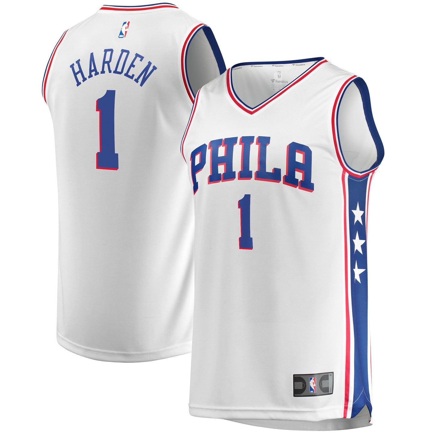 James Harden Philadelphia 76ers Fanatics Branded Fast Break Replica Jersey - Association Edition - White