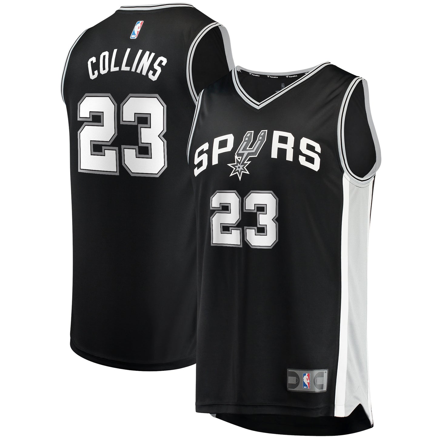 Zach Collins San Antonio Spurs Fanatics Branded 2021/22 Fast Break Replica Jersey - Icon Edition - Black