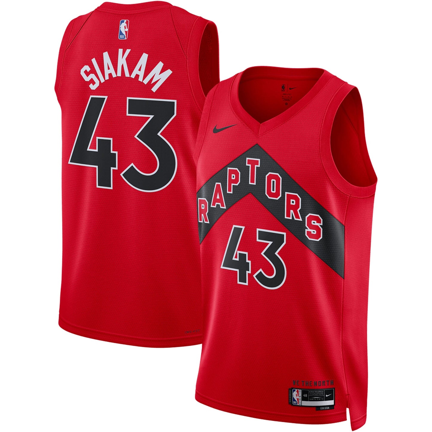 Pascal Siakam Toronto Raptors Nike Unisex Swingman Jersey - Association Edition - Red