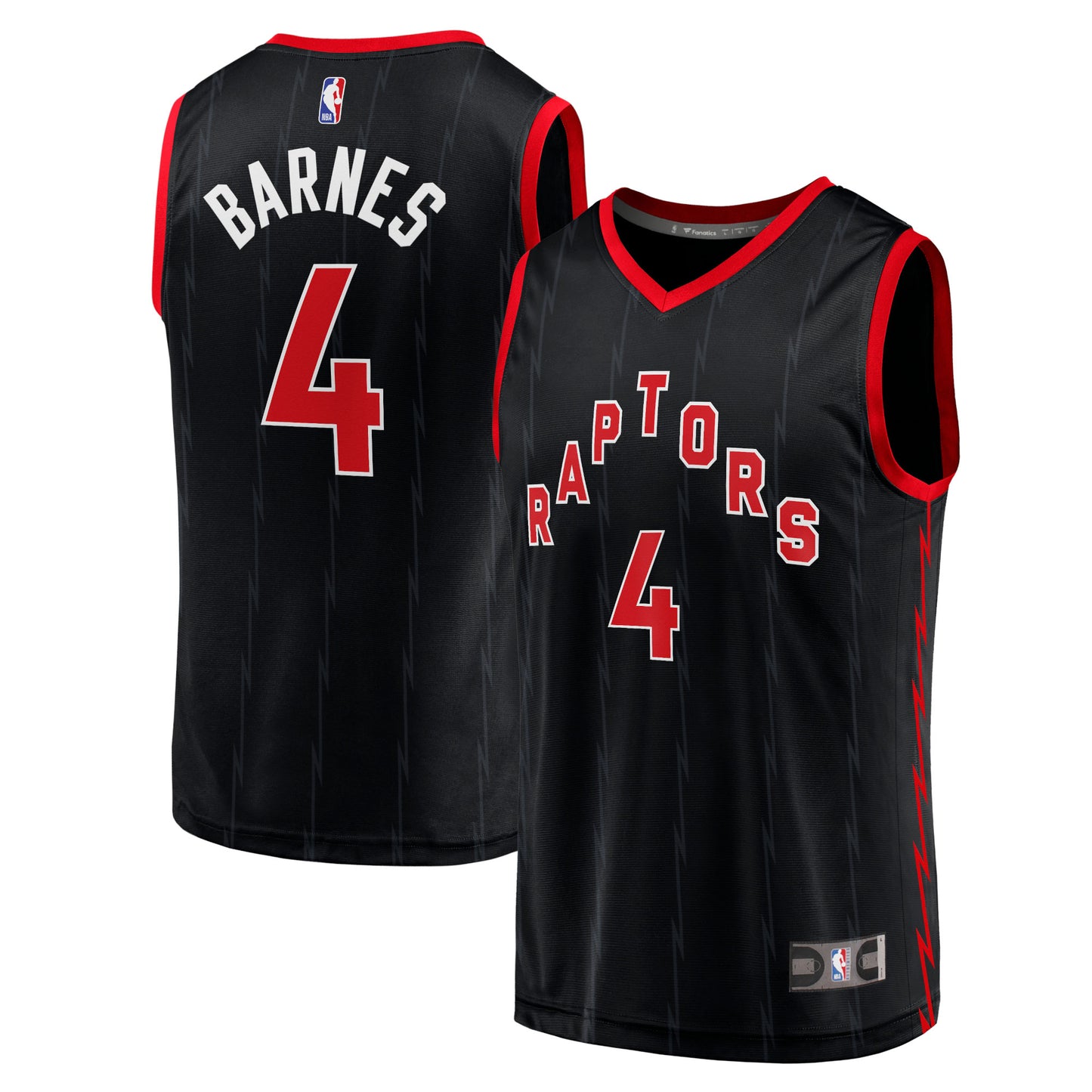 Scottie Barnes Toronto Raptors Fanatics Branded Youth 2021/22 Fast Break Player Jersey - Statement Edition - Black