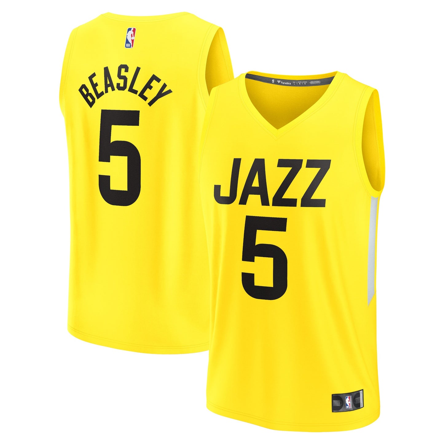 Malik Beasley Utah Jazz Fanatics Branded Fast Break Replica Jersey - Icon Edition - Yellow